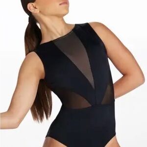 Balera Black Mesh Panel Leotard